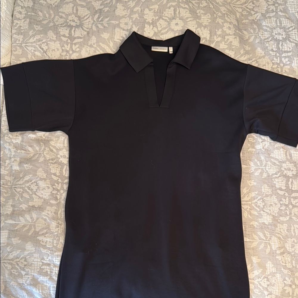 Black Polo Dress with Short Sleeves